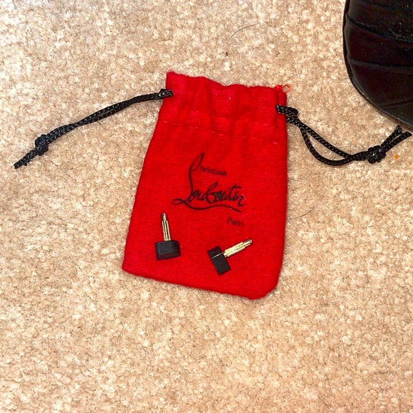 CHRISTIAN LOUBOUTIN Bandra 140 Napa Black Leather Peep Toe Pump Sz 40 - Picture 2 of 16